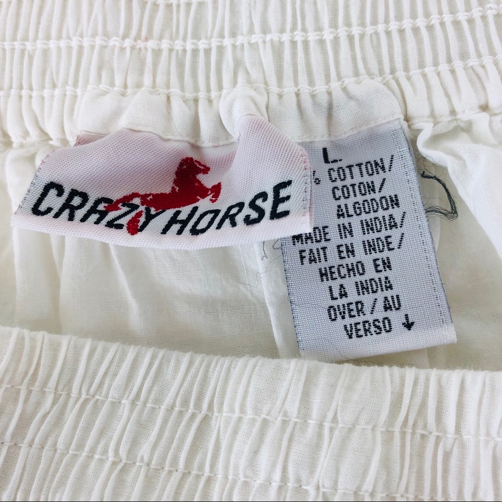 White eyelet cotton boho prairie maxi skirt - Picture 5 of 5